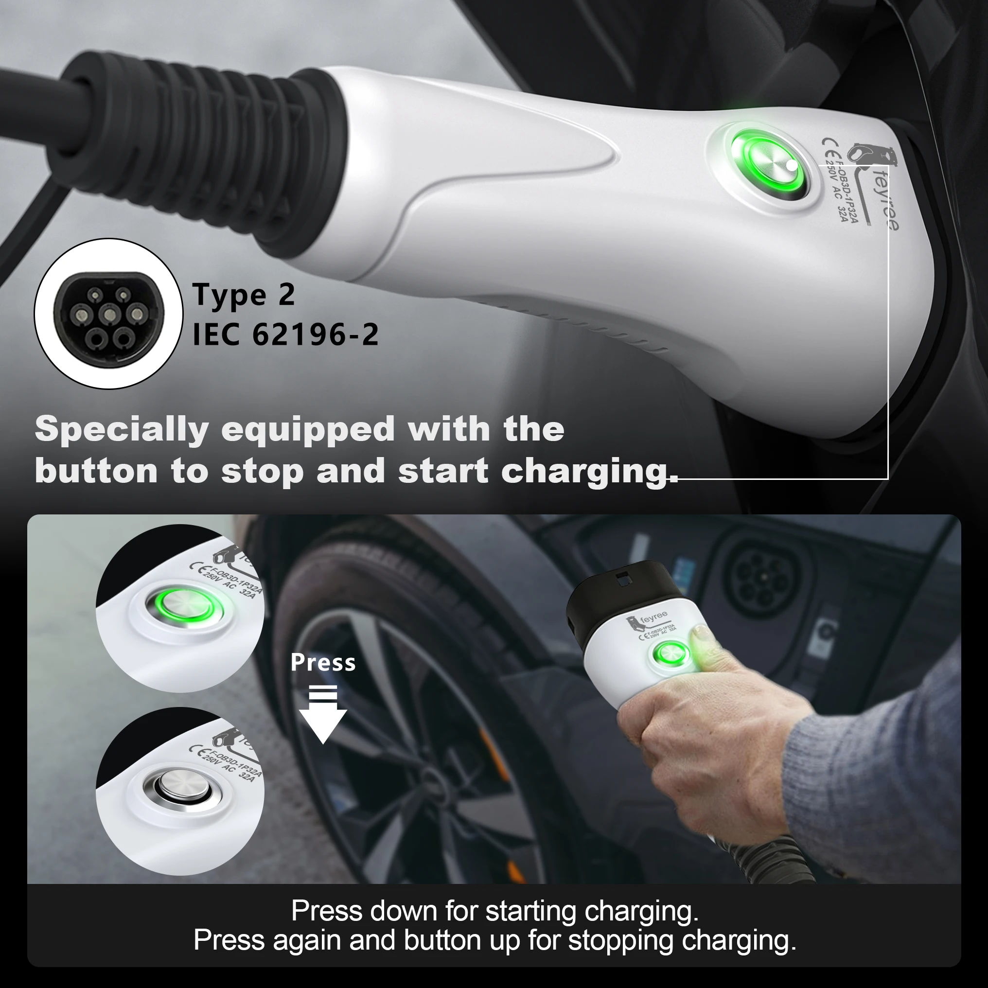 Smart Home Outdoor - feyree Ładowarka EV Typ2 / Typ1
