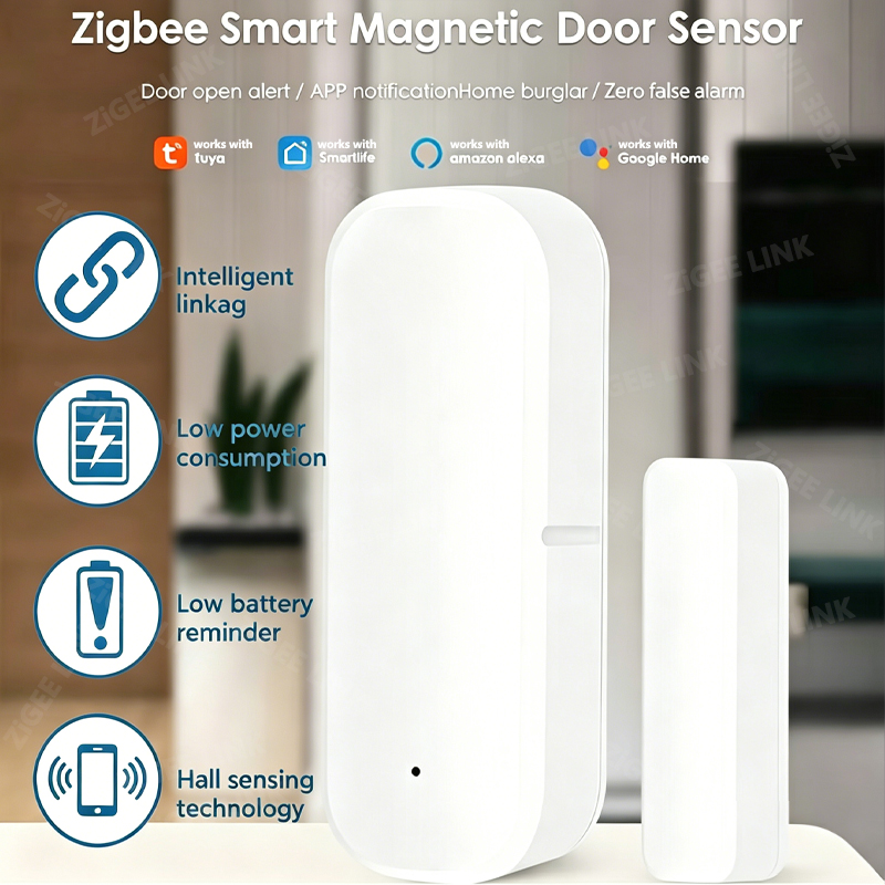 Smart Home Security System - Czujnik otwarcia drzwi/okna ZigBee, detektory otwarcia/zamknięcia