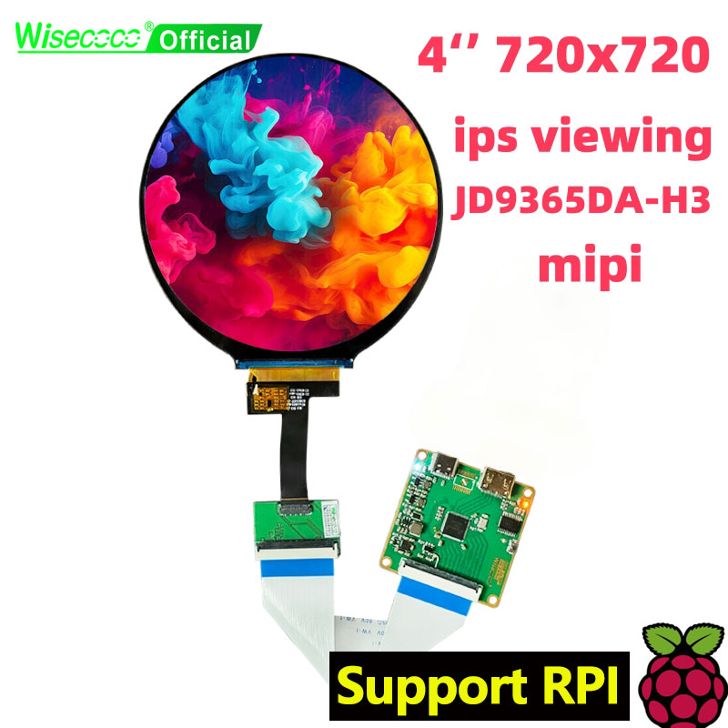 Smart Home Raspberry Pi - Wisecoco 4-calowy Okrągły Wyświetlacz LCD Okrągły