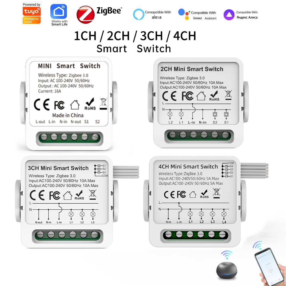 Tuya Smart Switch - Inteligentny przełącznik Tuya Zigbee 3.0 1/2/3/4-kierunkowy,