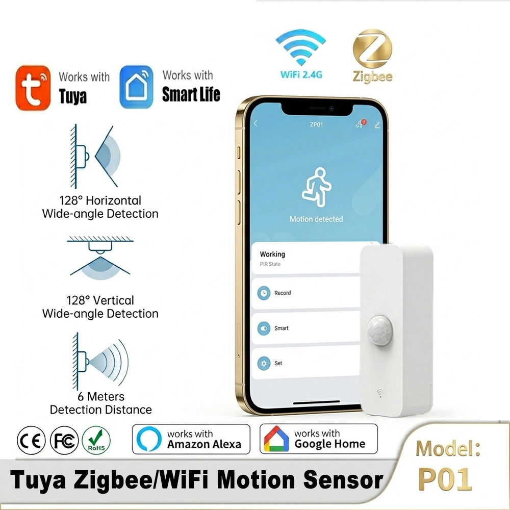 Smart Home Gadgets - Inteligentny czujnik ruchu PIR WiFi Zigbee,