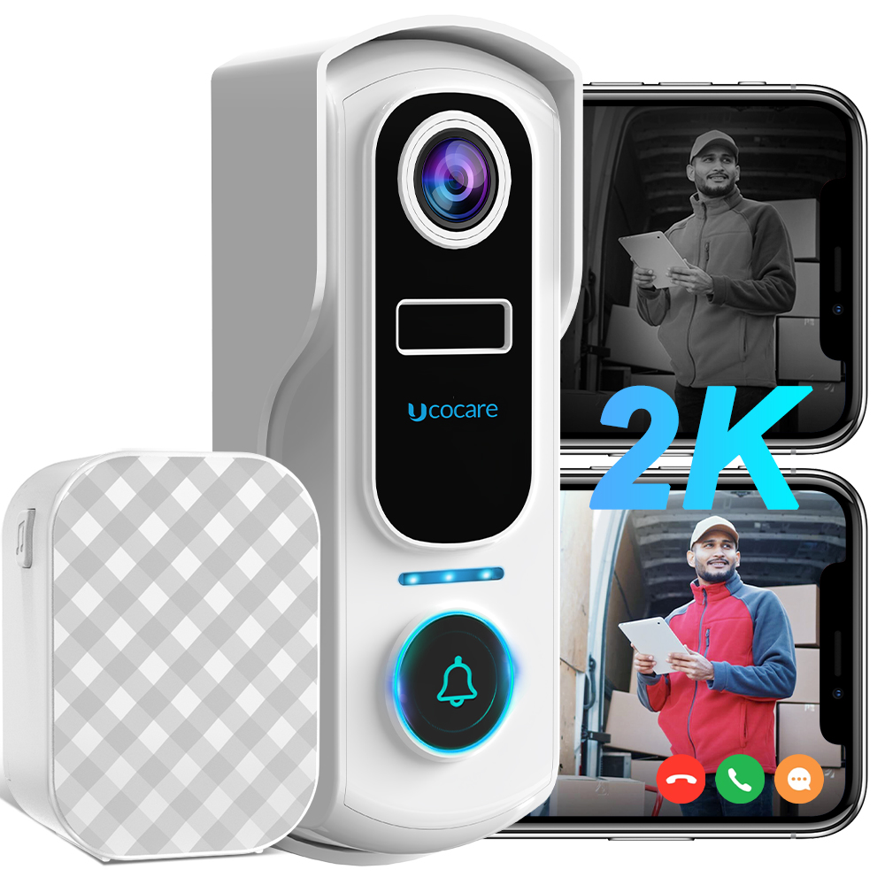 Wifi Doorbell Camera - Bezprzewodowy wideodomofon 2K UCOCARE P4 WiFi