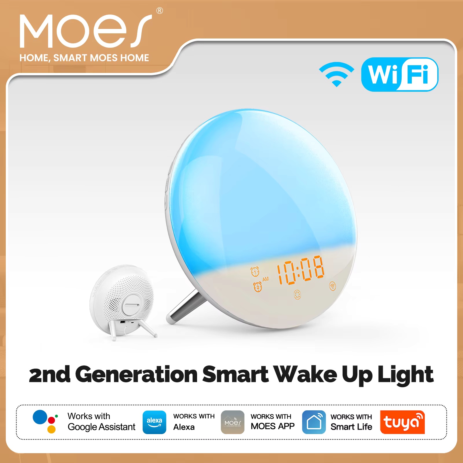 Smart Home Simulation - Inteligentny budzik z lampką nocną MOES