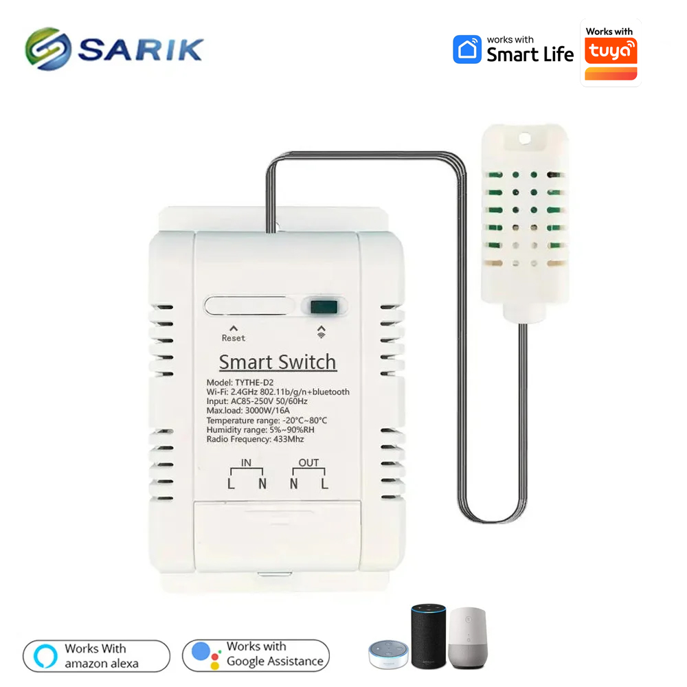 Smart Home Energy - Współpracuje z Tuya 16A 3000W WiFi