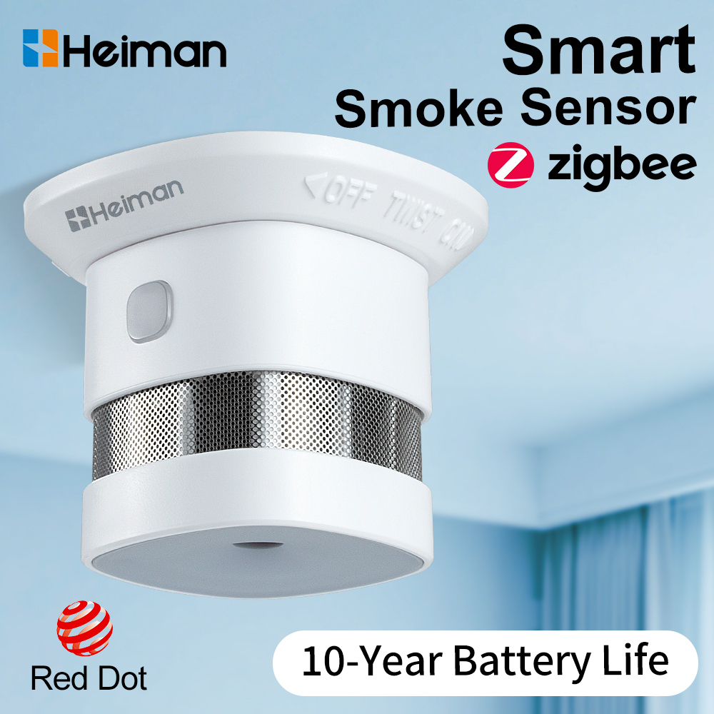 Smart Home Security System - Czujnik dymu HEIMAN Zigbee – alarm