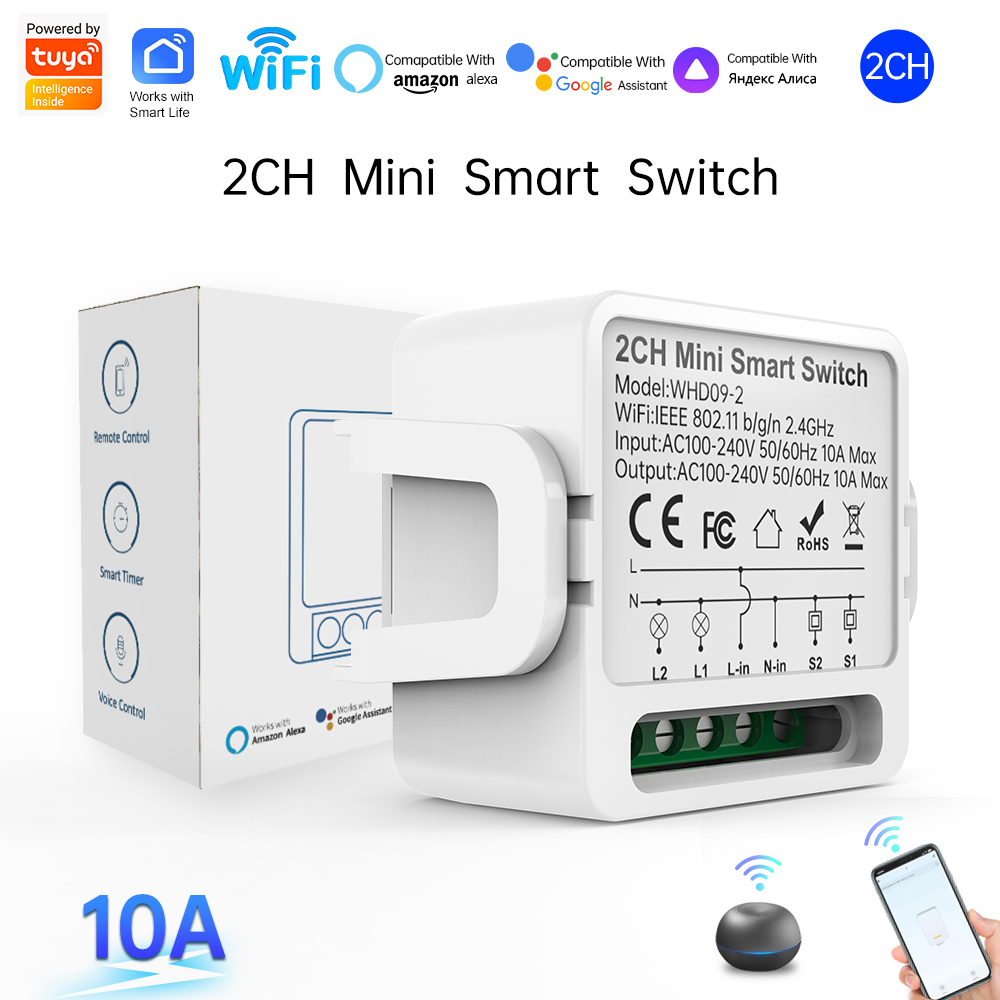 Tuya Smart Switch - Inteligentny przełącznik Tuya 2-kanałowy, inteligentny wyłącznik