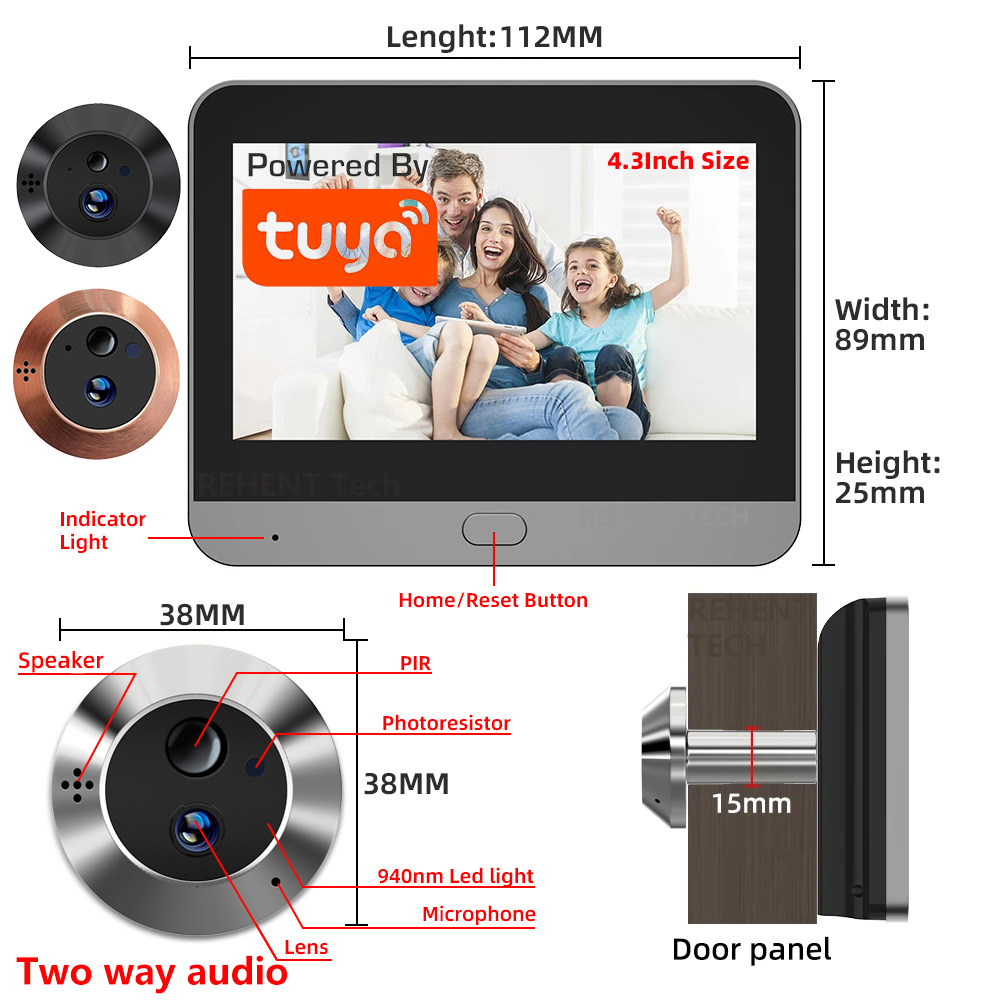 Wifi Doorbell Camera - Mini Dwukierunkowy Wideorejestrator 3MP Tuya SmartLife