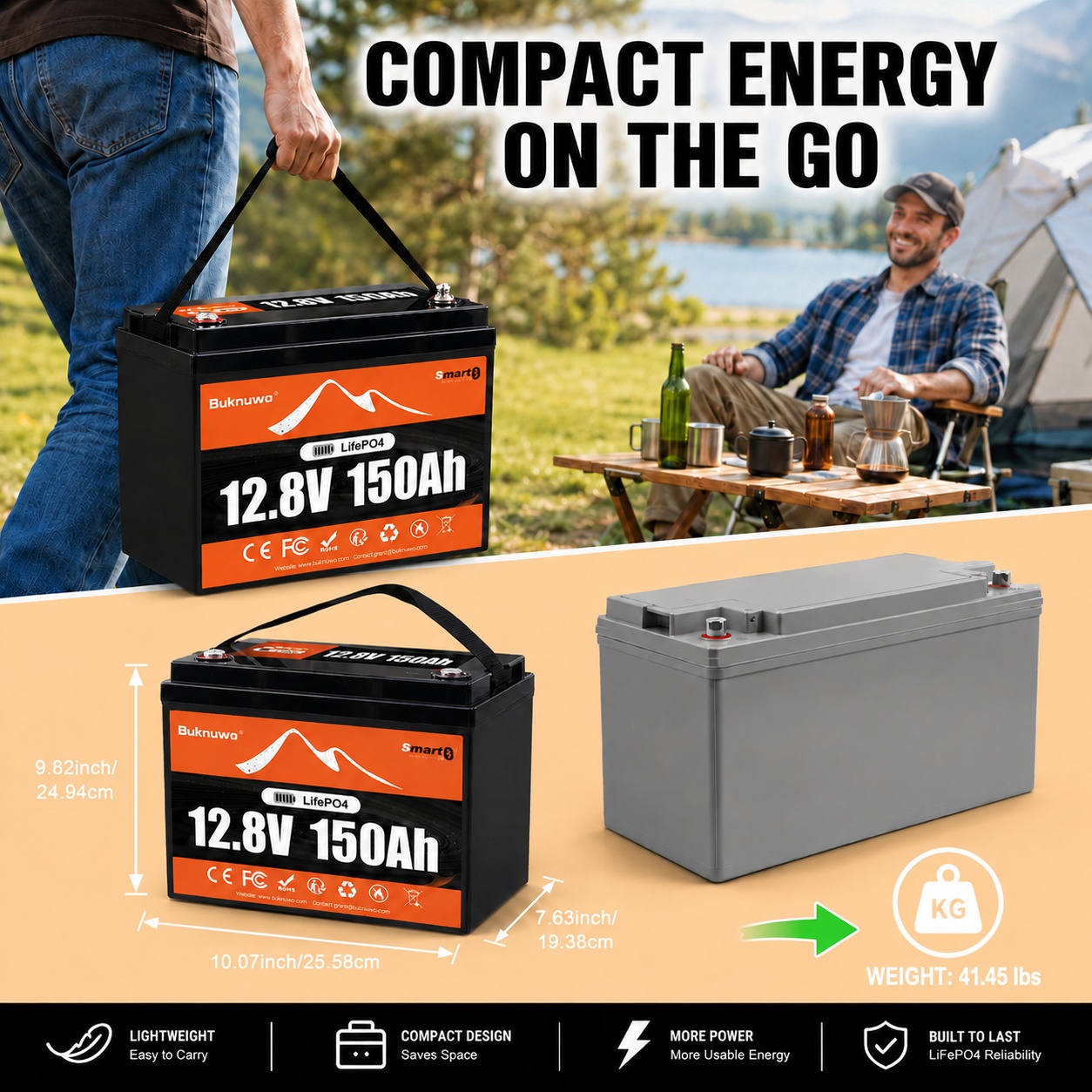 Buknuwo Smart 12V/12.8V 150Ah  – Smart Home Outdoor recenzja i cena