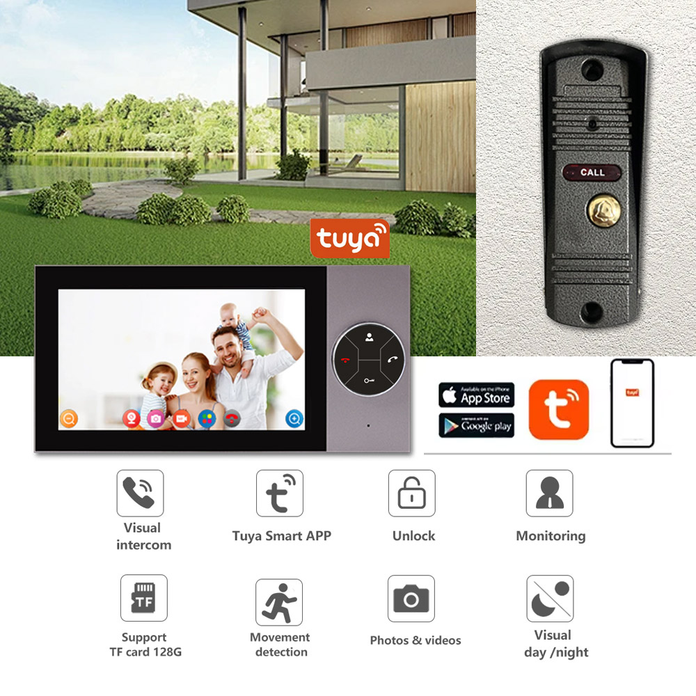 7-calowy ekran IPS 2MP 1080P T – Wifi Doorbell Camera recenzja i cena