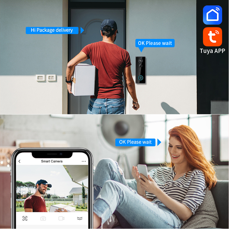 2MP 1080P Tuya APP Niski pobór – Wifi Doorbell Camera recenzja i cena