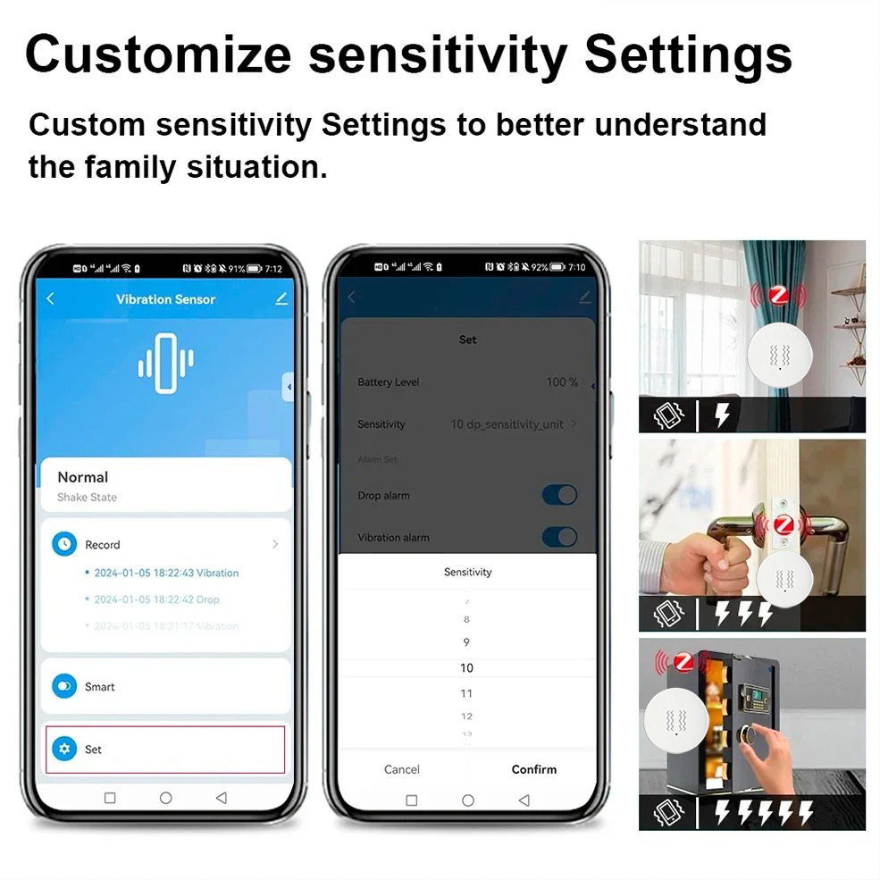 Inteligentny czujnik wibracji  – Smart Home Security System recenzja i cena
