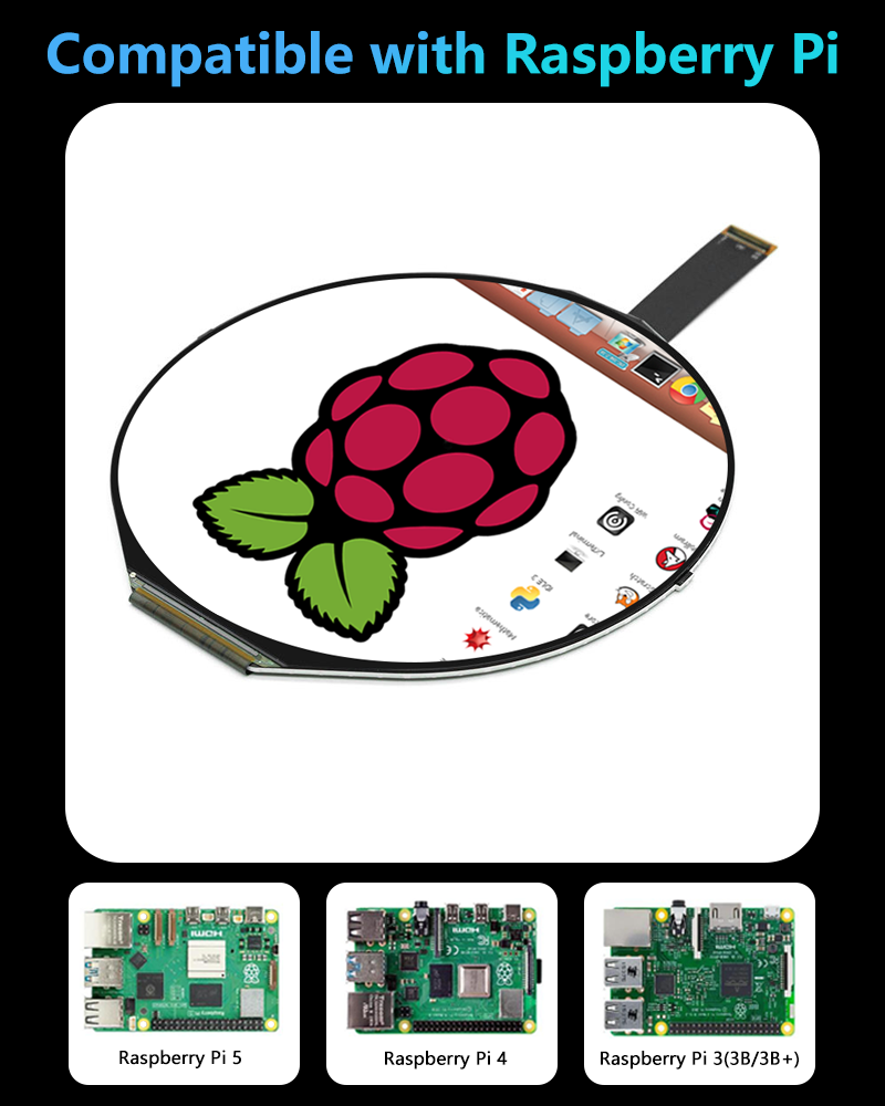 5-calowy okrągły wyświetlacz L – Smart Home Raspberry Pi recenzja i cena