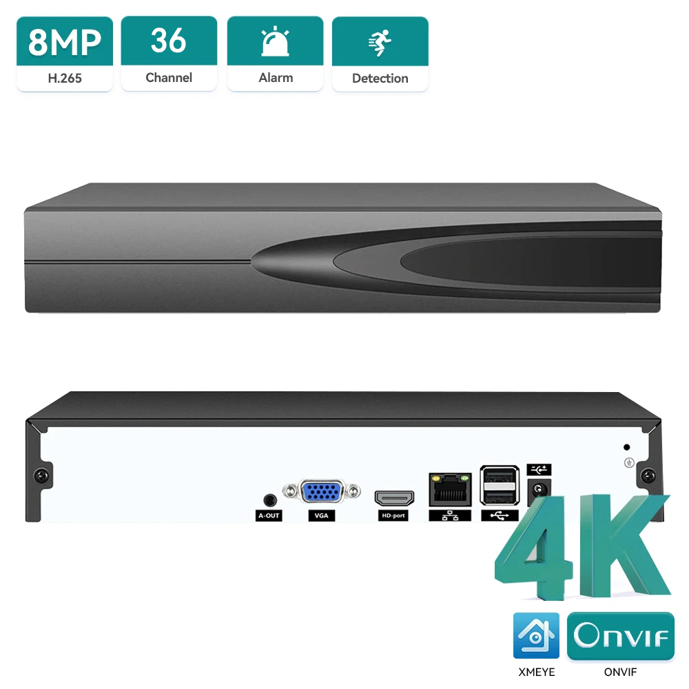 Rejestrator sieciowy 4K ONVIF  – Smart Home Security System recenzja i cena